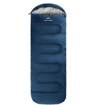 Спальник з капюшоном та закругленим дном Naturehike Y150 NH21MSD08 правий, темно-блакитний - фото