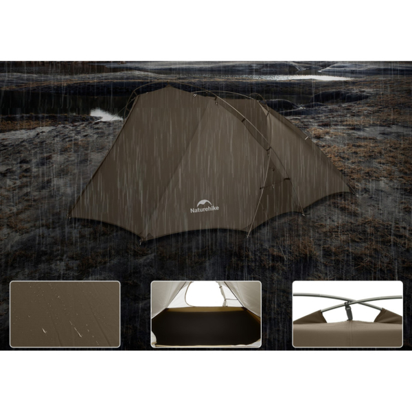 Намет двомісний Naturehike CNK2300ZP040, коричневий - фото №4