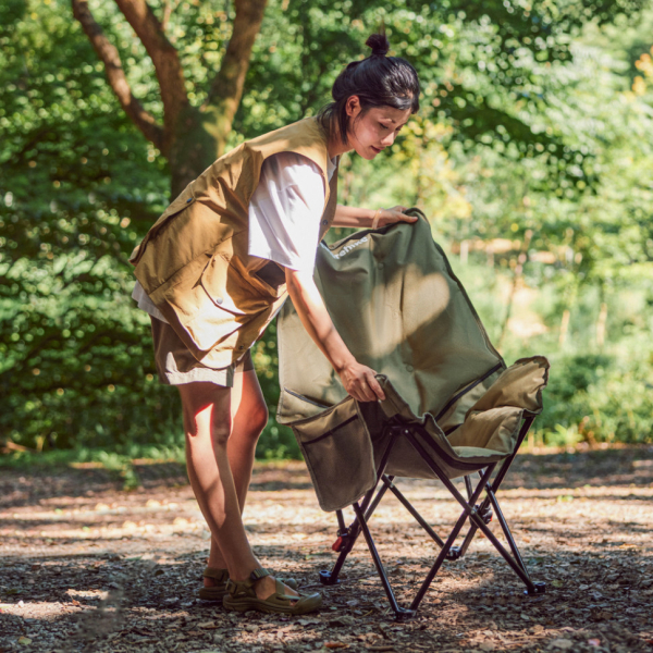 Стілець складаний Naturehike CNK2450JJ020, оливковий зелений - фото №4