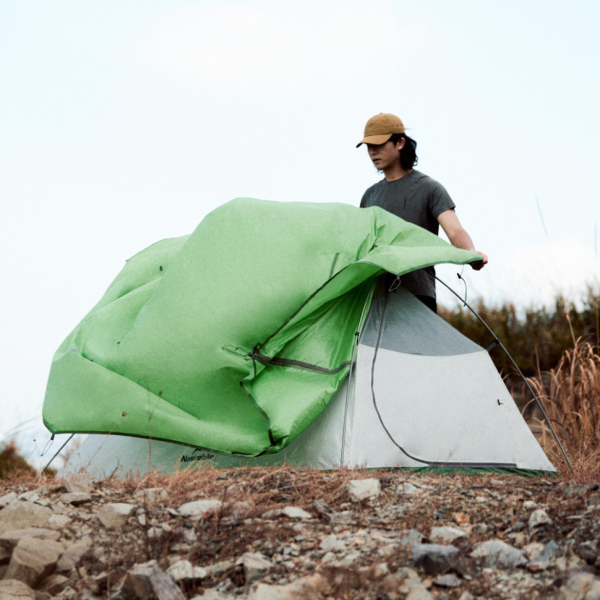 Намет надлегкий одномісний Naturehike Cloud Up Base 1 CNK2450WS032, зелений - фото №14