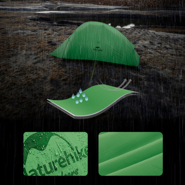Намет надлегкий одномісний Naturehike Cloud Up Base 1 CNK2450WS032, зелений - фото №16