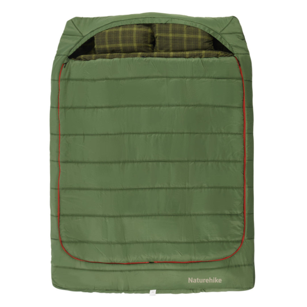 Спальний мішок двомісний із подушками Naturehike CNK2350WS019, зелений - фото №2