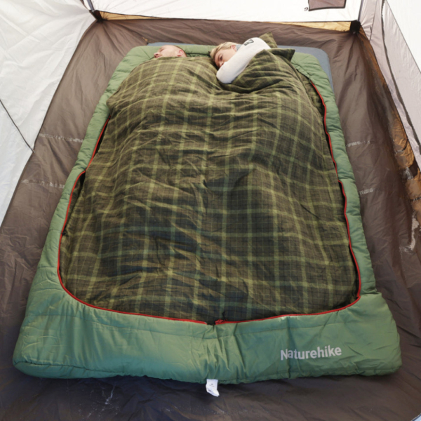 Спальний мішок двомісний із подушками Naturehike CNK2350WS019, зелений - фото №18