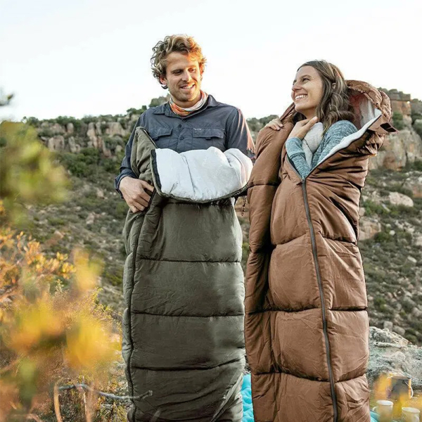 Спальник з капюшоном Naturehike U150 NH20MSD07, (11°C), лівий, коричневий - фото №3
