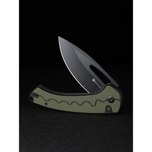 Ніж складаний туристичний Sencut Squiggy, (9.9 см) 9Cr18MoV / G10 чорно-зелений - фото №10