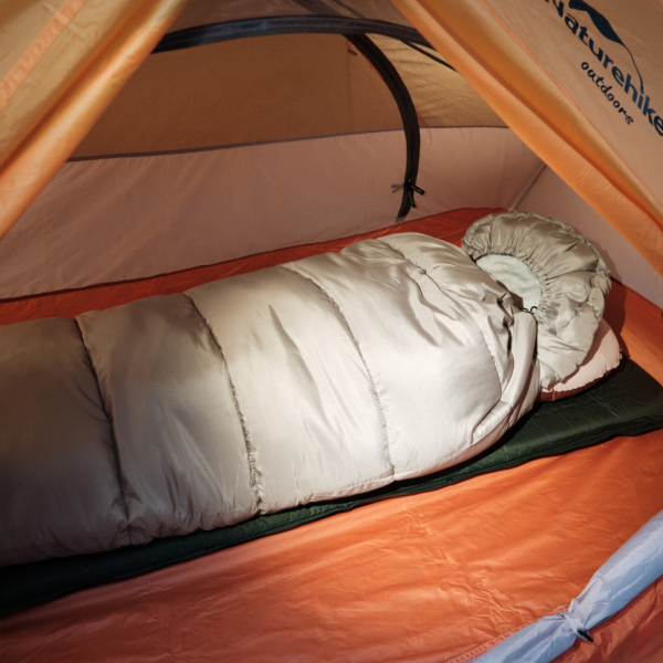 Спальник з капюшоном із звичайним мішком для зберігання Naturehike M400 CNK2350WS023, (1°C), лівий, зелений - фото №8