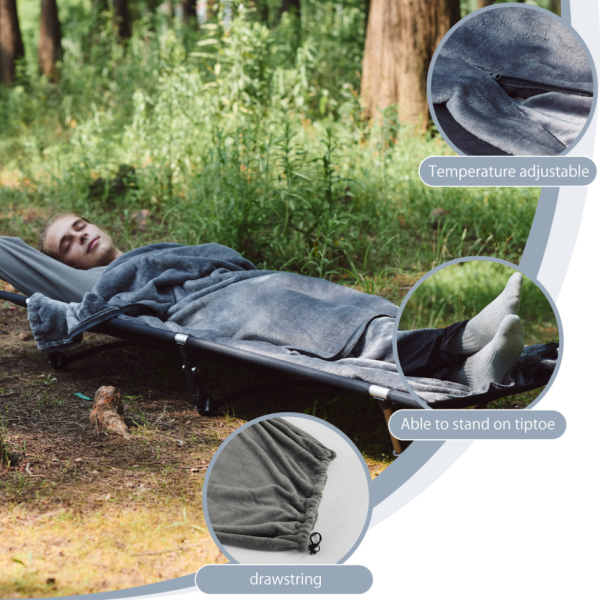 Підкладка для спального мішка Naturehike CNK2450WS024, фліс, графіт - фото №3