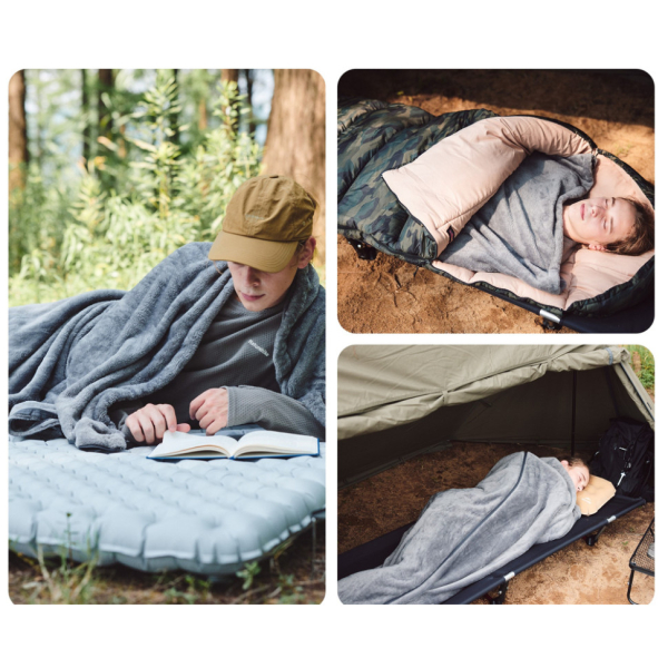 Підкладка для спального мішка Naturehike CNK2450WS024, фліс, графіт - фото №5