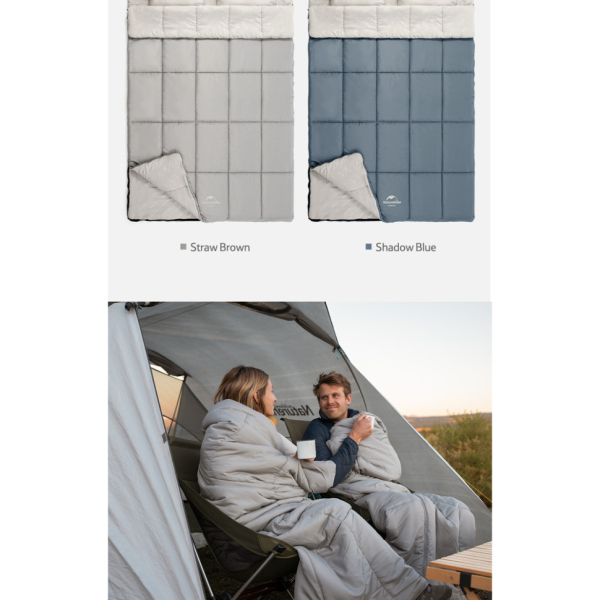 Спальний мішок двомісний Naturehike NH21MSD05, блакитний - фото №5