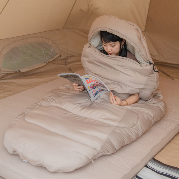 Спальний мішок овальний Naturehike PS300 CNK2350WS026, бежевий - фото №6