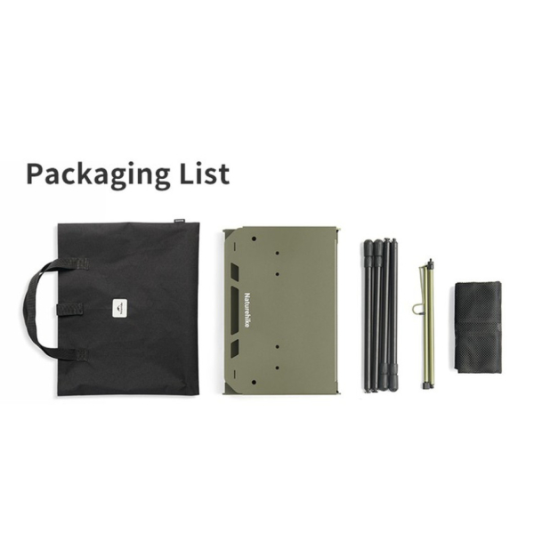 Складаний стіл Naturehike CNK2450JJ025, 60х40 см, алюміній, оливковий - фото №3