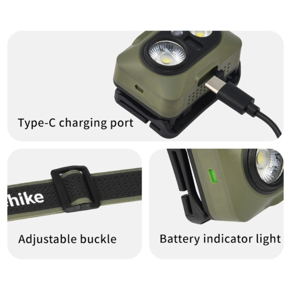 Ліхтар налобний Naturehike CNK2450ZM010, коричневий - фото №3