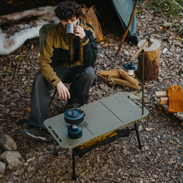 Складаний стіл Naturehike CNK2450JJ025, 80х40 см, алюміній, оливковий - фото №8