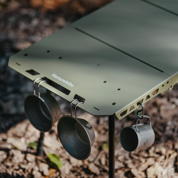 Складаний стіл Naturehike CNK2450JJ025, 80х40 см, алюміній, оливковий - фото №10