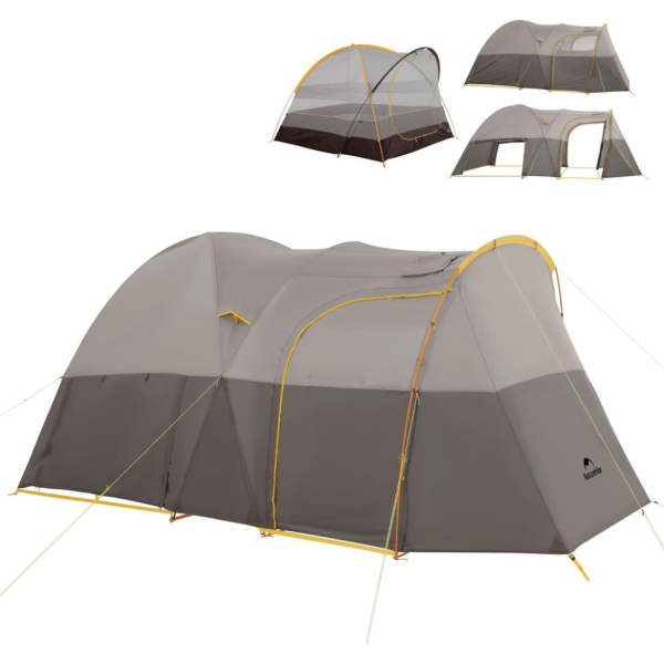 Намет шестимісний Naturehike, KOTA 6, CNK2450WS031, 75D, світло-коричневий - фото №2