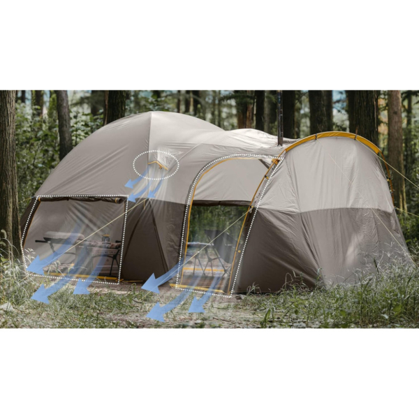 Намет шестимісний Naturehike, KOTA 6, CNK2450WS031, 75D, світло-коричневий - фото №4