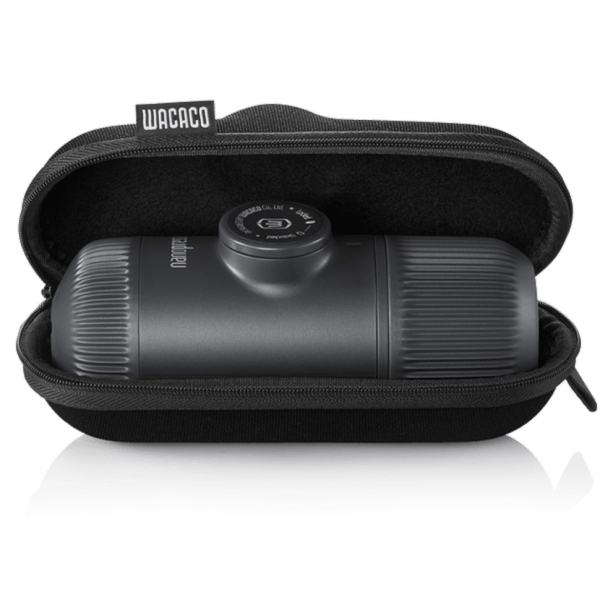 Портативна еспресо-кавоварка Wacaco Nanopresso сіра з чохлом - фото №4