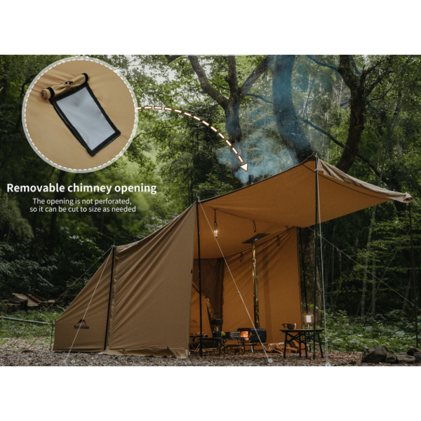 Намет одномісний із тентом Naturehike CNK2450WS026, коричневий - фото №4
