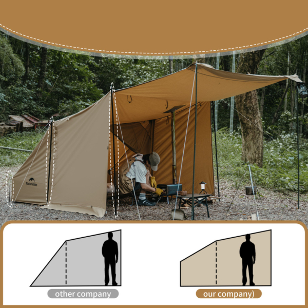 Намет одномісний із тентом Naturehike CNK2450WS026, коричневий - фото №6