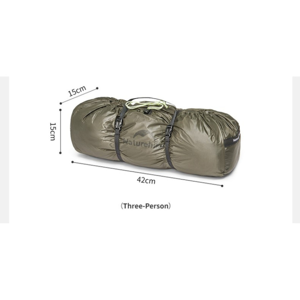 Намет тримісний Naturehike Opalus, UL, CNK2450WS036, темно-зелений - фото №15