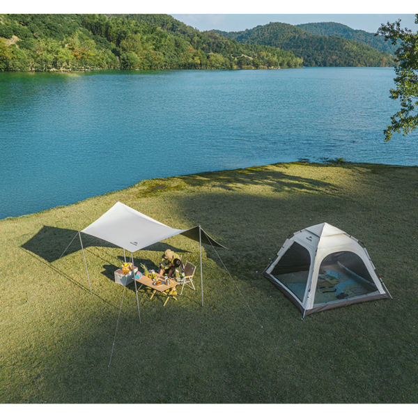 Намет тримісний автоматичний Naturehike Ango CNK2550WS010, S, коричневий - фото №6