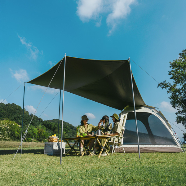 Намет чотиримісний із тентом автоматичний Naturehike Ango CNK2550WS010, коричневий - фото №5