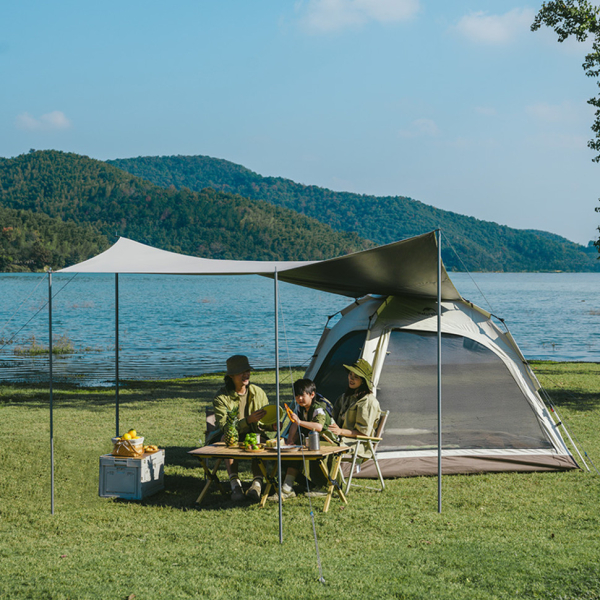 Намет чотиримісний із тентом автоматичний Naturehike Ango CNK2550WS010, коричневий - фото №6