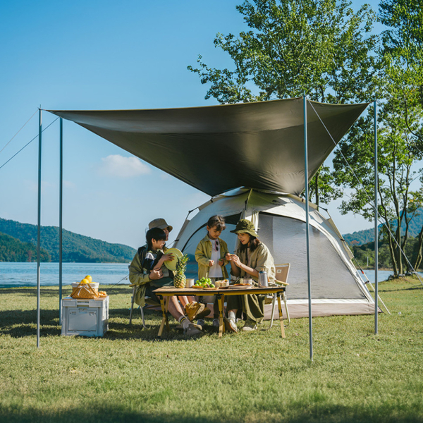 Намет чотиримісний із тентом автоматичний Naturehike Ango CNK2550WS010, коричневий - фото №7