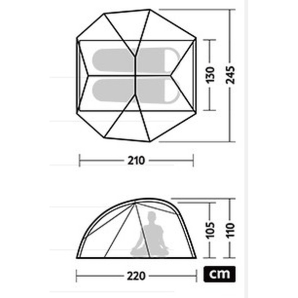 Намет двомісний ультралегкий Naturehike Star River UL CNK2450WS022, сірий - фото №10