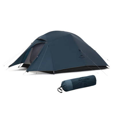 Намет надлегкий тримісний з футпринтом Naturehike Cloud Up 3 UL NH18T030-T-T, 20D, темно-синій - фото