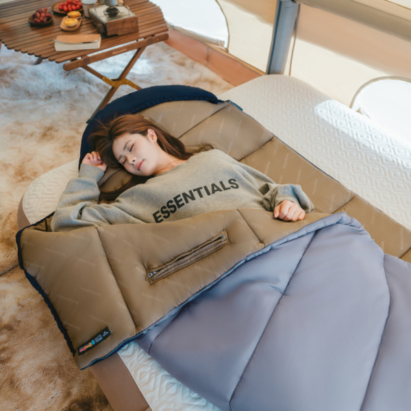 Спальник з капюшоном Naturehike Sunny Day PL02 U450 CNK2550WS028, (3,9°C), лівий, блакитно-синій - фото №9
