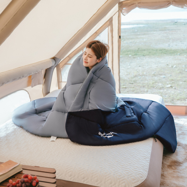 Спальник з капюшоном Naturehike Sunny Day PL02 U350 CNK2550WS028, (6°C), правий, коричнево-зелений - фото №7