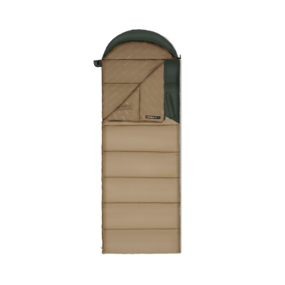 Спальник з капюшоном Naturehike Sunny Day PL02 U450 CNK2550WS028, (3,9°C), правий, коричнево-зелений - фото