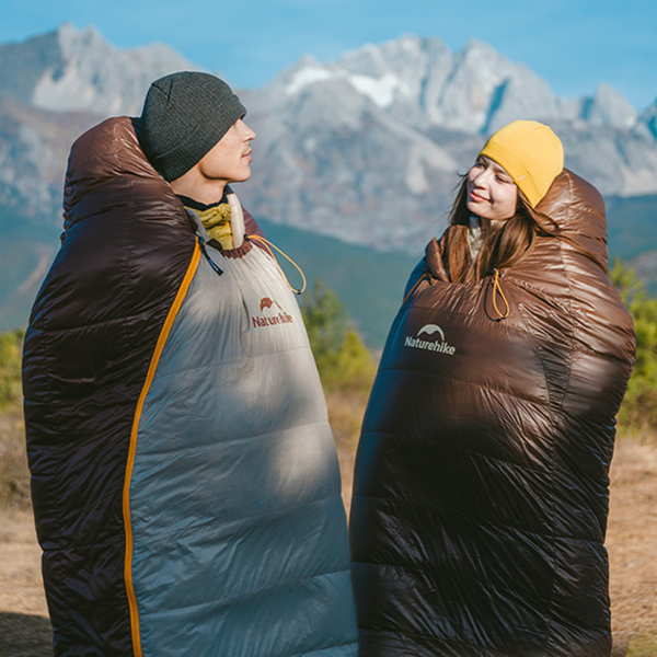 Спальник з натуральним пухом Naturehike Snowbird CNK2550WS014, p-р L, темно-коричневий 400 г - фото №2