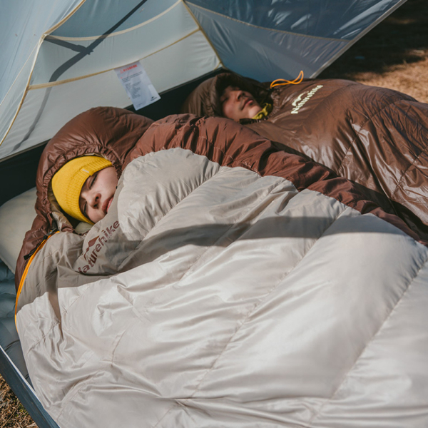 Спальник з натуральним пухом Naturehike Snowbird CNK2550WS014, p-р L, темно-коричневий 400 г - фото №4