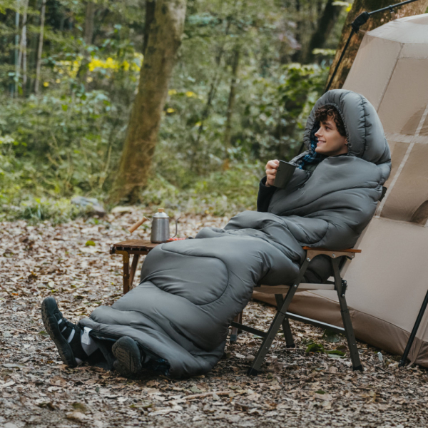 Спальний мішок з капюшоном Naturehike Clear Sky HL500 CNK2450WS042, сірий - фото №2