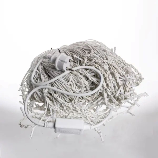 Вулична гірлянда Бахрома 36 м 600 LED білий провід Жовте сяйво36MWY - фото №6