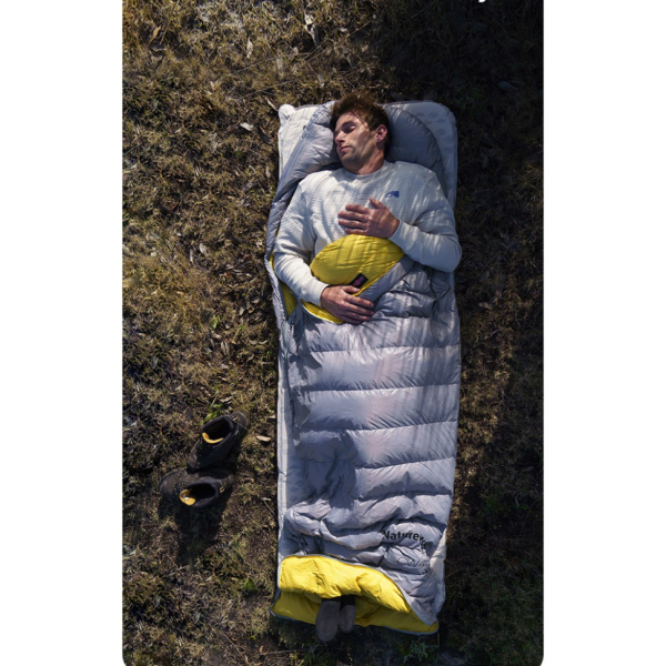 Спальник з натуральним пухом Naturehike CW700 CNK2450WS048, p-р L, чорно-блакитний - фото №2