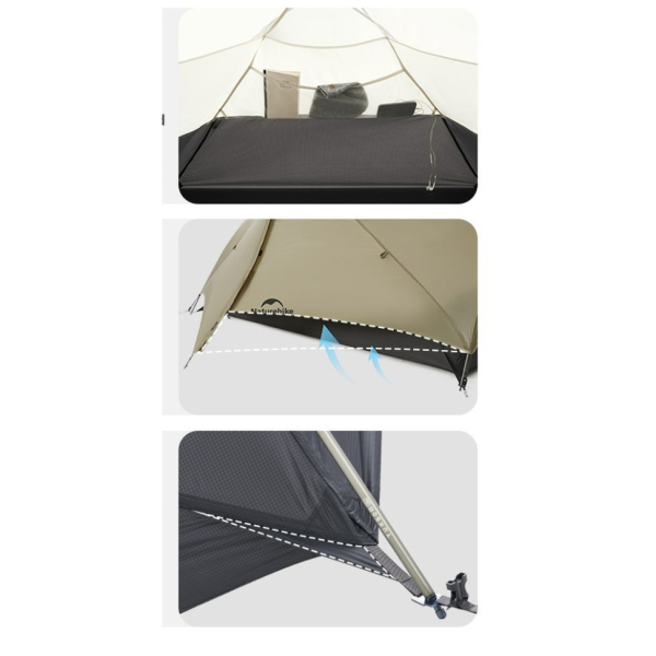 Намет одномісний ультралегкий Naturehike Mongar UL CNK2550WS016, сірий - фото №9