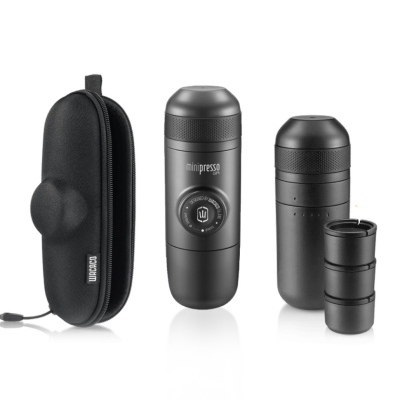 Набір для кави Wacaco Minipresso GR: кавоварка, кошики, резервуар та чохол - фото