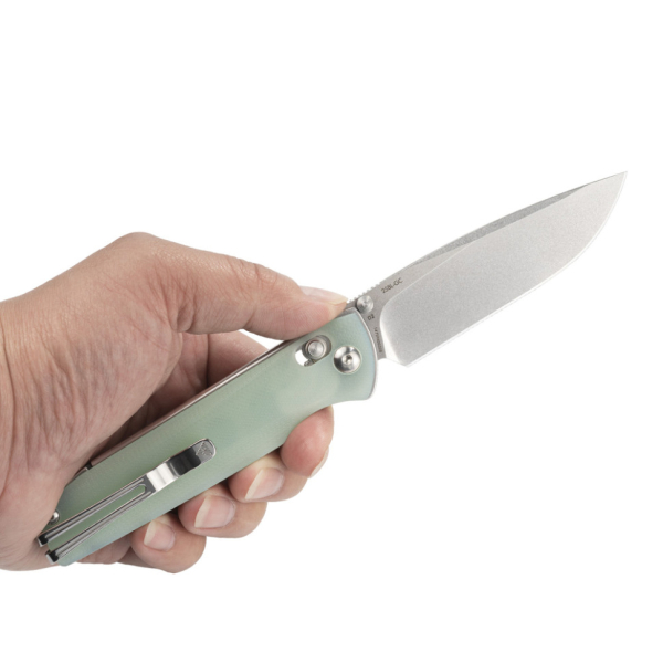 Ніж складаний SRM Terrier 258L-GC, напівпрозорий зелений - фото №9