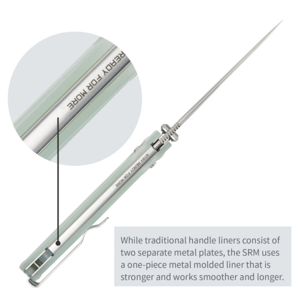 Ніж складаний SRM Terrier 258L-GC, напівпрозорий зелений - фото №10