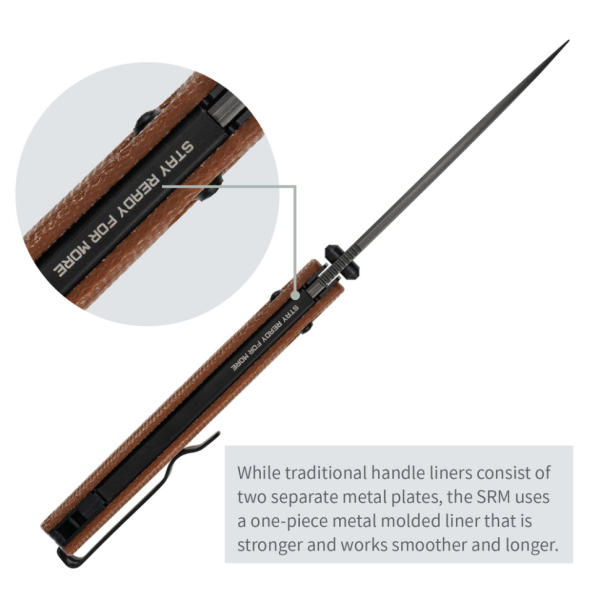 Ніж складаний SRM Terrier 258L-MN2, коричневий - фото №11