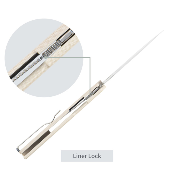 Ніж складаний SRM Gent 401LC-GT, білий - фото №11