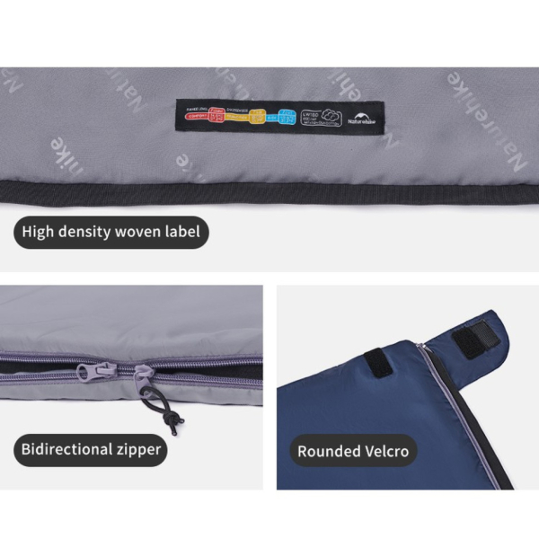 Спальний мішок Naturehike LW180 CNK2550WS026 Sunny Day PL01, (14°C) XL коричневий - фото №3