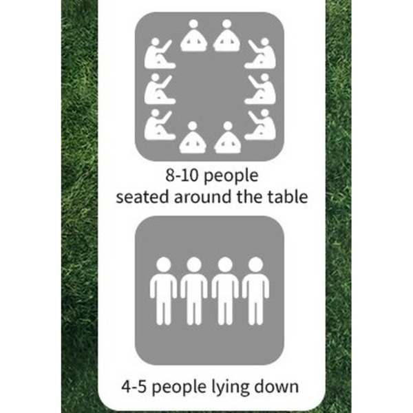 Килимок для пікніка Naturehike CNK2350WS010 210*240 см, блакитний із принтом - фото №3