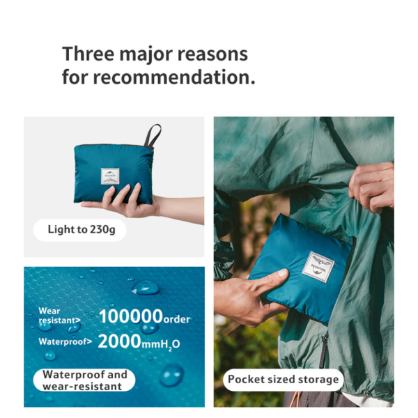 Рюкзак компактний надлегкий Naturehike NH17A017-B Yunyan, 30 л, чорний - фото №9