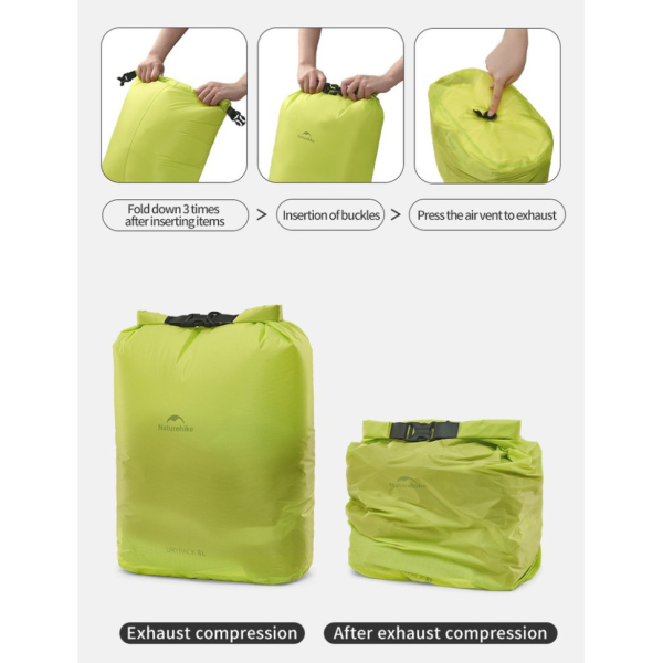 Гермомішок Naturehike CNK2550XB012, 4 л, жовтий - фото №4