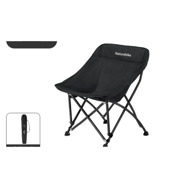 Стілець складаний Naturehike Stellaluna T04 CNK2550JJ022, вуглецева сталь, чорний - фото №2