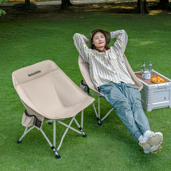 Стілець складаний Naturehike Stellaluna T04 CNK2550JJ022, вуглецева сталь, чорний - фото №5